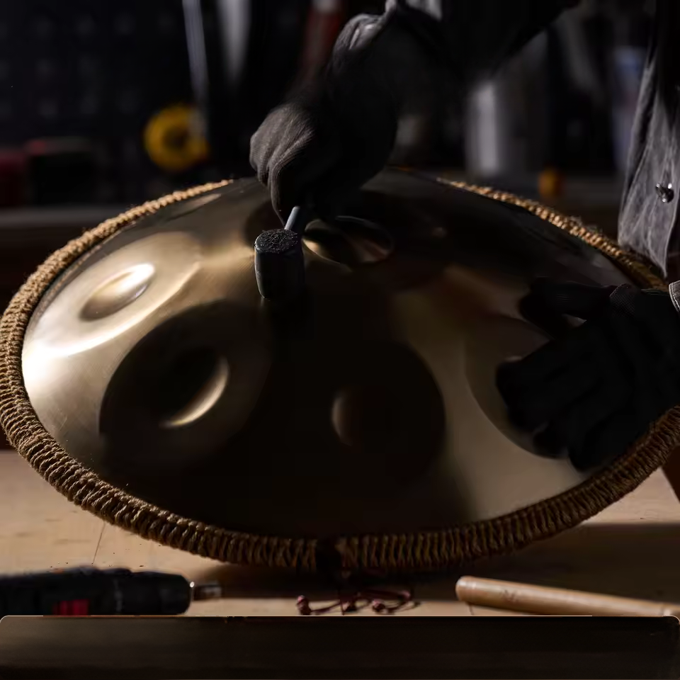 Handpan 9/10/12 Notes Ré Mineur 432Hz – Tambour en Acier 22 pouces