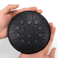 Tongue Drum 11 Notes Ré aigu – Instrument Acier Noir 6 pouces