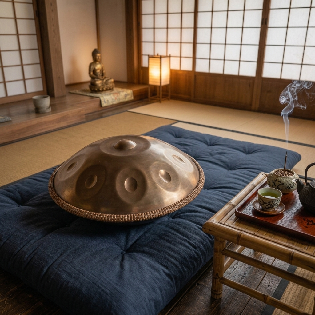 Handpan 9/10/12 Notes Ré Mineur 432Hz – Tambour en Acier 22 pouces