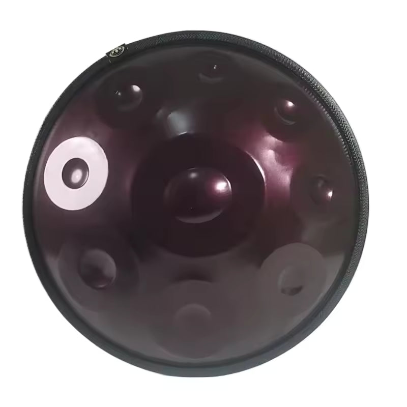 Handpan 9 Tons Sol Mineur 440Hz – Tambour en Acier Mauve, 18 pouces
