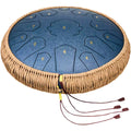 Tongue Drum 15 Notes Do Majeur – Instrument Acier Bleu Marine 356mm