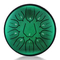 Tongue Drum 11 Notes Ré aigu – Instrument Acier Vert 6 pouces